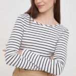 Barbour longsleeve femei, culoarea alb, cu spate descoperit