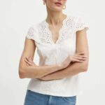 Morgan tricou DOLINE culoarea alb, DOLINE