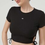 Tommy Jeans tricou femei, culoarea negru DW0DW17902