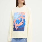 R??sum?? longsleeve din bumbac AlessioRS LS Tee Unisex culoarea galben, 20201105