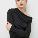 Day Birger et Mikkelsen longsleeve femei, culoarea negru