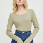 Marc O'Polo longsleeve din bumbac culoarea verde
