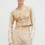 adidas Originals longsleeve femei, culoarea bej IY0780