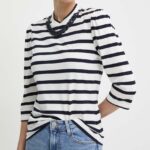 Morgan longsleeve TNOU femei, culoarea alb, TNOU