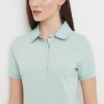 Barbour tricou polo femei, culoarea verde