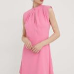 HUGO rochie culoarea roz, ini, drept 50504460