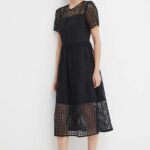 iny rochie culoareinegru, midi, evazati, DD4AH520