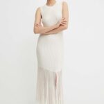 iny rochie culoarea bej, midi, mulata, P4Bin36