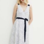 iny rochie culoarea alb, midi, evazati, DD4B032B