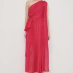 Luisa Spinoli rochie de matase inNELLO culoarea roz, maxi, evazati, 540965