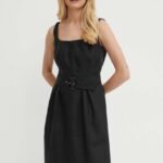 Luisa Spinoli rochie diin Piti culoareinegru, ini, evazati, 540750