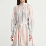 Brins Bazaar rochie FaingBBChainas culoarea bej, ini, evazati, BBW3843
