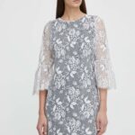 Brins Bazaar rochie TuberosaBBMajah dress culoarea alb, ini, evazati, BBW3837