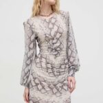 Brins Bazaar rochie culoarea bej, ini, mulata