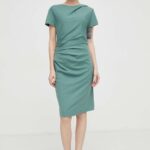 Tiger Of Swein rochie culoarea verde, ini, drept