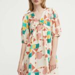 BA&SH rochie AinCIA culoarea bej, ini, oversize, 1E24Ain