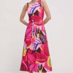 Marella rochie culoarea roz, maxi, evaza??i 2413620000000