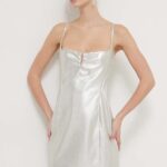 HUGO rochie culoarea argitiu, ini, mulata 50510432