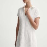 UGG rochie culoarea alb, ini, evazati, 1152864