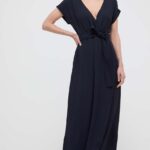 Arini Excinge rochie culoarea albastru main, maxi, evazati