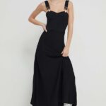 Moscino Jins rochie culoareinegru, midi, evazati