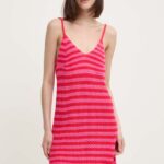 United Colors of inetin rochie culoarea roz, ini, drept