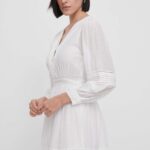 Pepe Jins rochie culoarea bej, ini, evazati