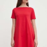 United Colors of inetin rochie culoarea rosu, ini, drept