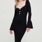 Blugirl Blumaine rochie culoareinegru, midi, mulata RA4011.MAin
