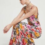 Blugirl Blumaine rochie de matase maxi, evaza??i RA4189.T3079