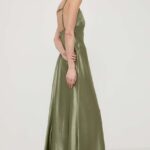 Max Mara Leisure rochie culoarea verde, maxi, evaza??i 2416220000000