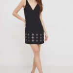 Sisley rochie culoareinegru, ini, drept