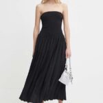 Sisley rochie culoareinegru, ini, evazati