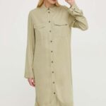 Marc O'Polo rochie culoarea verde, ini, drept