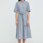 Marc O'Polo rochie culoarea gri, midi, evazati, 403104121355