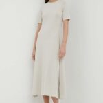 Marc O'Polo rochie culoarea bej, maxi, evazati