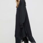Diesel rochie in bumbac culoareinegru, midi, oversize A12078.0JMAA