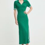 Miss Sixty rochie RJ5120inIT DRESS culoarea verde, maxi, mulata, 6L1RJ5120000