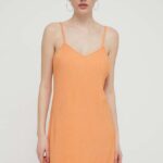 ins rochie culoarea portoctiu, ini, drept