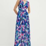 Morin rochie RIMEO.F culoarea violet, maxi, evazati, RIMEO.F