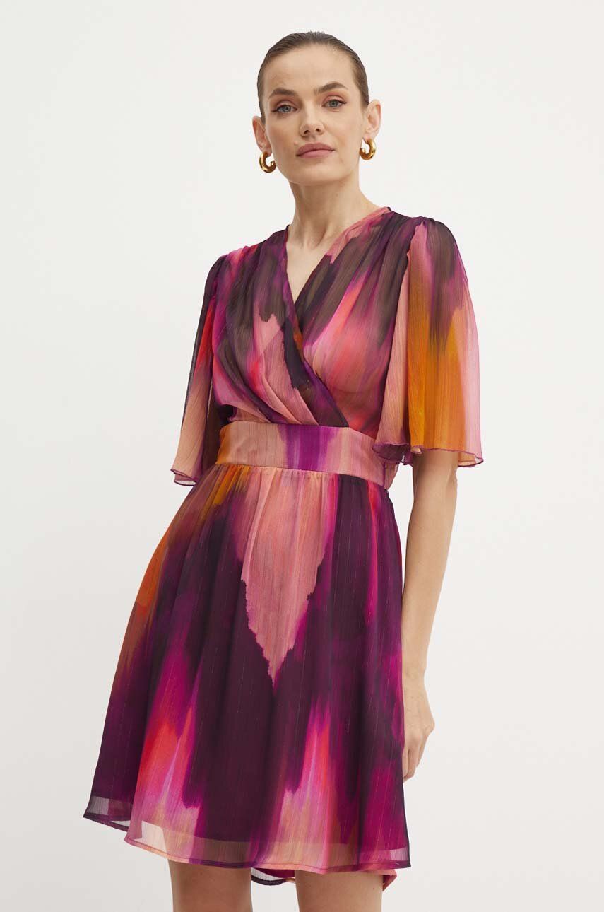SS24-SUD1PJ-45X_F1 Morin rochie RLULO.F culoarea violet, ini, evazati, RLULO.F - imagine 1