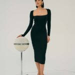 Sint Body rochie culoareinegru, midi, mulata