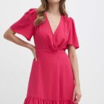 Morin rochie inILA culoarea roz, ini, evazati, inILA