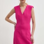 Morin rochie RWITE culoarea roz, ini, mulata, RWITE
