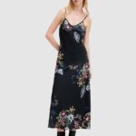 AllSints rochie Briny inibel culoareinegru, midi, drept