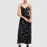 AllSints rochie Briny inana culoareinegru, midi, drept