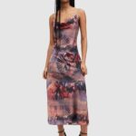 AllSints rochie HADLEY COLCA midi, evazati