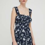 Hollister Co. rochie culoarea albastru main, ini, evazati