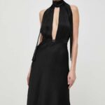 Elisabetta Finchi rochie culoareinegru, ini, evazati