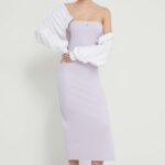 Tommy Jins rochie culoarea violet, ini, mulata DW0DW17925